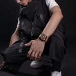 ⁦Montre Homme NAVIFORCE Chronographe Tonneau – Bracelet Orange⁩ - الصورة ⁦7⁩