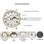 ⁦Montre Homme CURREN 8427 – Cadran Noir et Doré, Bracelet Bicolore Or et Argent⁩ - الصورة ⁦5⁩