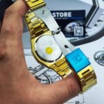 ⁦Montre Homme CURREN 8440 Chronographe – Boîtier Octogonal Doré, Cadran Noir⁩ - الصورة ⁦8⁩
