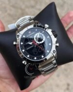 ⁦Montre Homme NAVIFORCE NF9163 Analogique-Digitale – Cadran Noir, Acier Argenté⁩ - الصورة ⁦5⁩