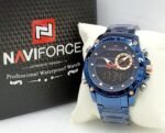 ⁦Montre Homme NAVIFORCE NF9163 Analogique-Digitale – Acier Bleu, Accents Or Rose⁩ - الصورة ⁦7⁩