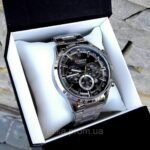 ⁦Montre Homme CURREN 83055 Chronographe – Cadran Noir, Bracelet Acier Argenté⁩ - الصورة ⁦4⁩