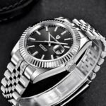 ⁦Montre Homme PAGANI DESIGN Automatique – Cadran Gris Anthracite, Bracelet Jubilé⁩ - الصورة ⁦2⁩