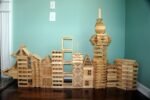 ⁦Blocs de construction en bois naturel – 300 pièces⁩ - الصورة ⁦5⁩