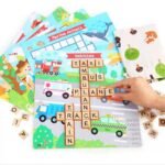 ⁦Jeu de mots croisés en bois – famille et enfants⁩ - الصورة ⁦3⁩