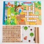 ⁦Jeu de mots croisés en bois – famille et enfants⁩ - الصورة ⁦4⁩