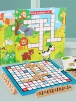 ⁦Jeu de mots croisés en bois – famille et enfants⁩ - الصورة ⁦5⁩