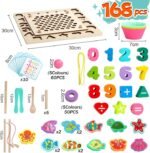 ⁦Jeu de pêche et mathématiques Montessori 6 en 1 en bois⁩ - الصورة ⁦6⁩