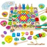⁦Jeu de pêche et mathématiques Montessori 6 en 1 en bois⁩ - الصورة ⁦8⁩