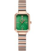 ⁦Montre Femme NAVIFORCE NF5050 – Cadran Vert Émeraude et Boîtier Or Rose⁩ - الصورة ⁦4⁩