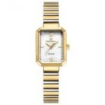 ⁦Montre Femme NAVIFORCE NF5050 Rectangulaire – Bicolore, Cadran Blanc⁩ - الصورة ⁦4⁩