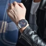 ⁦Montre Homme BENYAR 5175 Chronographe – Cadran Bleu, Acier⁩ - الصورة ⁦3⁩