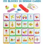 ⁦Pattern blocks Montessori en bois – 155 pièces⁩ - الصورة ⁦2⁩