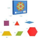 ⁦Pattern blocks Montessori en bois – 155 pièces⁩ - الصورة ⁦3⁩