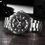 ⁦Montre Homme BENYAR 5148 Chronographe – Cadran Noir, Acier Argenté⁩ - الصورة ⁦2⁩