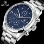 ⁦Montre Homme BENYAR 5187 Chronographe – Cadran Bleu, Acier⁩ - الصورة ⁦3⁩