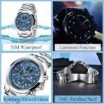 ⁦Montre Homme BENYAR 5210 Chronographe – Cadran Bleu, Acier⁩ - الصورة ⁦5⁩