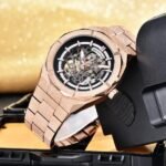 ⁦Montre Homme BENYAR 5212 Automatique Squelette – Or Rose, 41 mm⁩ - الصورة ⁦5⁩
