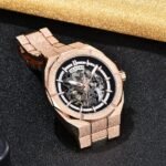 ⁦Montre Homme BENYAR 5212 Automatique Squelette – Or Rose, 41 mm⁩ - الصورة ⁦2⁩