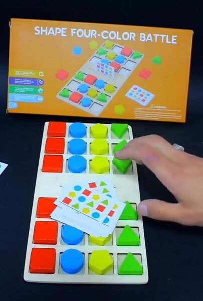 Jeu d'association formes et couleurs en bois