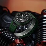 ⁦Montre Homme REWARD RD831508M Chronographe Sport – Noir, Silicone Vert⁩ - الصورة ⁦3⁩