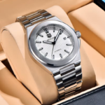 ⁦Montre Homme BENYAR 5219 Automatique – Cadran Blanc, Acier, 50 m⁩ - الصورة ⁦2⁩