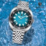 ⁦Montre Homme BENYAR 5211 Automatique – Cadran Bleu Sarcelle, Acier, 50 m⁩ - الصورة ⁦2⁩