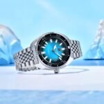 ⁦Montre Homme BENYAR 5211 Automatique – Cadran Bleu Sarcelle, Acier, 50 m⁩ - الصورة ⁦4⁩