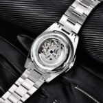 ⁦Montre Homme BENYAR 5176 Automatique – Cadran Bleu, Verre Vert, Acier⁩ - الصورة ⁦7⁩