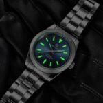 ⁦Montre Homme BENYAR 5176 Automatique – Cadran Bleu, Verre Vert, Acier⁩ - الصورة ⁦8⁩