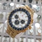 ⁦Montre Homme MINI FOCUS MF0613 Multifonction – Doré, Cadran Blanc⁩ - الصورة ⁦2⁩