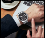 ⁦Montre Homme MINI FOCUS MF0613 Multifonction – Cadran Noir, Acier Argenté⁩ - الصورة ⁦6⁩