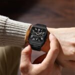 ⁦Montre Homme REWARD RD812265 Chronographe Rectangulaire – Tout Noir⁩ - الصورة ⁦2⁩