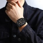⁦Montre Homme REWARD RD812265 Chronographe Rectangulaire – Tout Noir⁩ - الصورة ⁦3⁩