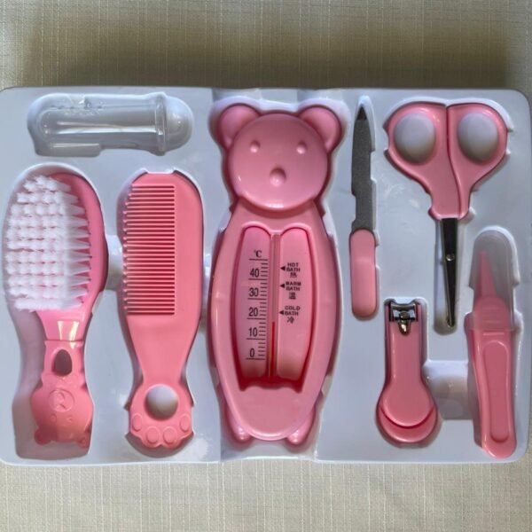 Trousse de soin bébé – 7 pièces (rose)