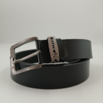 Ceinture Homme en Cuir – Noir, Boucle Ardillon Métal (Variante)
