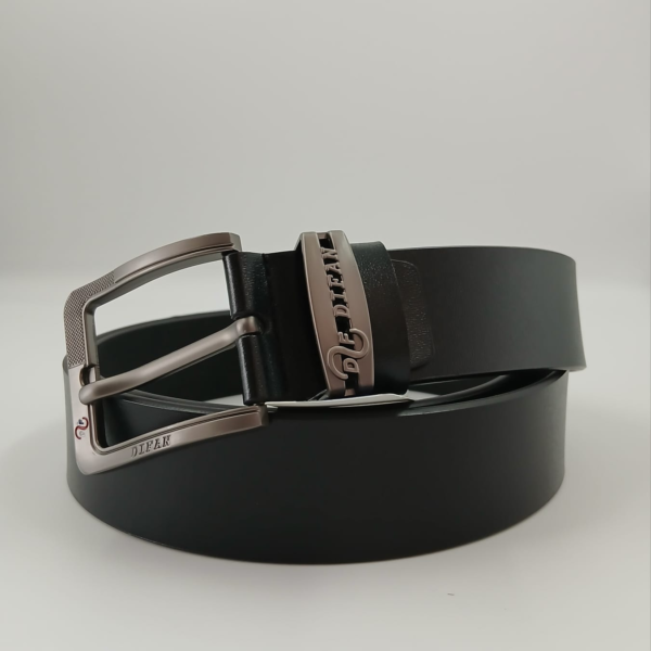 Ceinture Homme en Cuir – Noir, Boucle Ardillon Métal (Variante)
