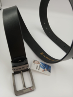 ⁦Ceinture Homme en Cuir – Noir, Boucle Ardillon Métal (Variante)⁩ - الصورة ⁦2⁩