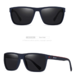⁦Lunettes de Soleil Polarisées Unisexe BARCUR BC2130 – Sport Carrées, Noir⁩ - الصورة ⁦3⁩
