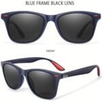 ⁦Lunettes de Soleil Polarisées Unisexe BARCUR BC2130 – Sport Carrées, Bleu⁩ - الصورة ⁦3⁩