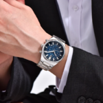 ⁦Montre Homme BENYAR 5214 Chronographe – Cadran Bleu, Acier⁩ - الصورة ⁦3⁩