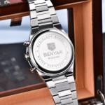 ⁦Montre Homme BENYAR 5214 Chronographe – Cadran Bleu, Acier⁩ - الصورة ⁦4⁩