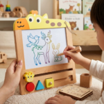 ⁦Tableau à dessin en bois – Girafe⁩ - الصورة ⁦2⁩