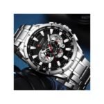 ⁦Montre Homme CURREN 8363 Chronographe 48 mm – Cadran Noir, Bracelet Acier⁩ - الصورة ⁦2⁩