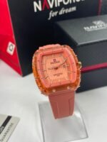 ⁦Montre Femme NAVIFORCE NF7124 Carrée – Rose⁩ - الصورة ⁦4⁩