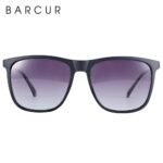 ⁦Lunettes de Soleil Polarisées Unisexe BARCUR BC8715 – Carrées, Verres Gris Dégradés⁩ - الصورة ⁦2⁩