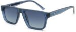 ⁦Lunettes de Soleil Polarisées Unisexe BARCUR BC98121 – Carrées Transparentes, Bleu⁩ - الصورة ⁦2⁩