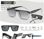 ⁦Lunettes de Soleil Polarisées Unisexe BARCUR BC98121 – Carrées Transparentes, Vert-Jaune⁩ - الصورة ⁦2⁩