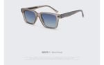 ⁦Lunettes de Soleil Polarisées Unisexe BARCUR BC98121 – Carrées Transparentes, Verres Bleu Ciel⁩ - الصورة ⁦2⁩