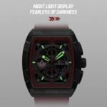 ⁦Montre Homme NAVIFORCE NF8052 Chronographe Carré – Bracelet Rouge⁩ - الصورة ⁦3⁩